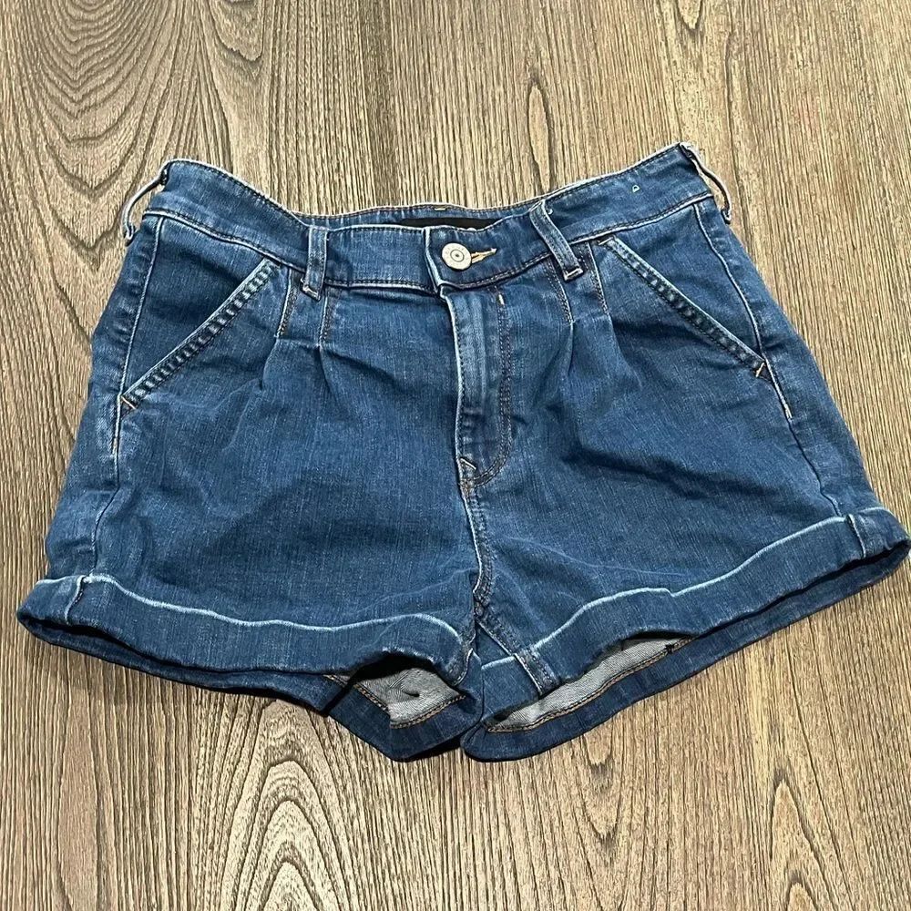 Express Shortie High Rise Denim Shorts Size 2